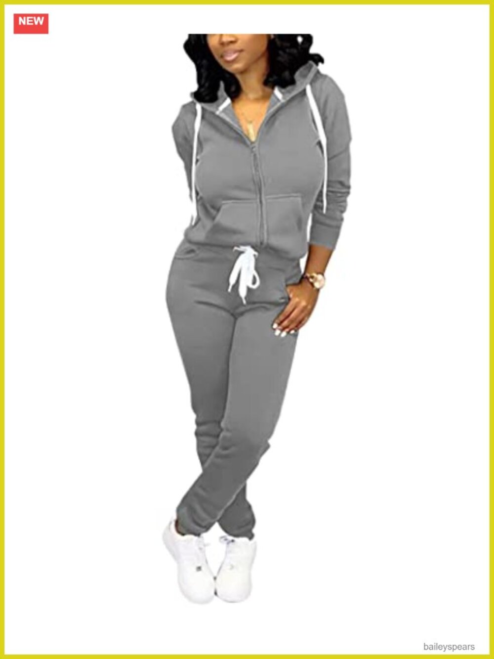 Women's 2 Piece Sweatsuit Set Hoodie & Drawstring Sweatpants with Pockets